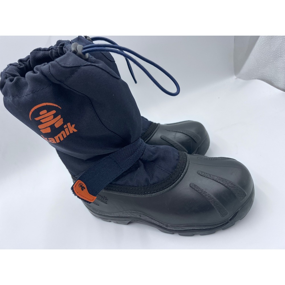 Kamik Kids Snow Boots Navy Blue Black Waterproof Winter Boots Size 2